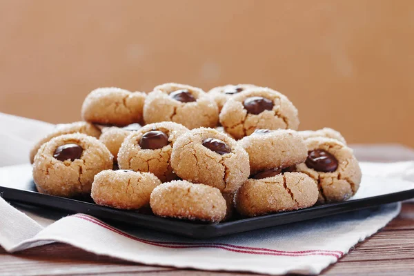 Печиво з цукровим горіхом з шоколадом — стокове фото