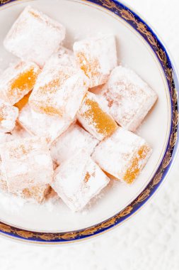 Türk lokumu (rahat lokum Üstten Görünüm)