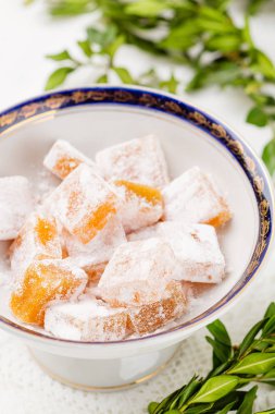 Türk lokumu (rahat lokum Üstten Görünüm)