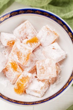 Türk lokumu (rahat lokum Üstten Görünüm)