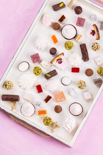 Házi készítésű édességek széles választékát — Stock Fotó