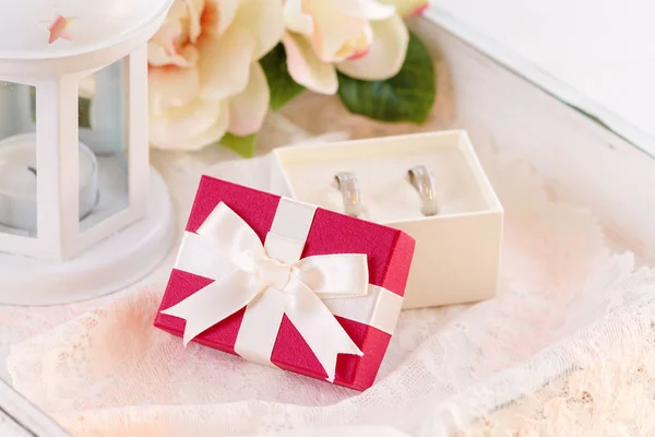 Red jewelry gift box