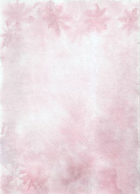 Pembe tonlarda soyut suluboya resim