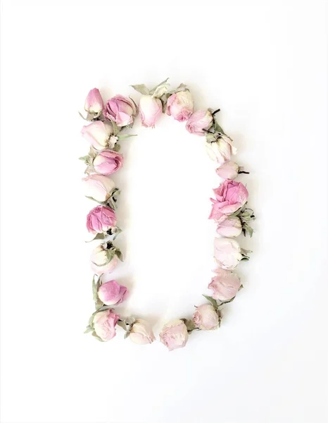 배경의 분홍빛 장미로 이루어져 — 스톡 사진