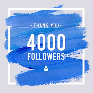 Vector thanks design template for network friends and followers. Thank you 4 K followers card. Image for Social Networks. Web user celebrates large number of subscribers or followers clipart