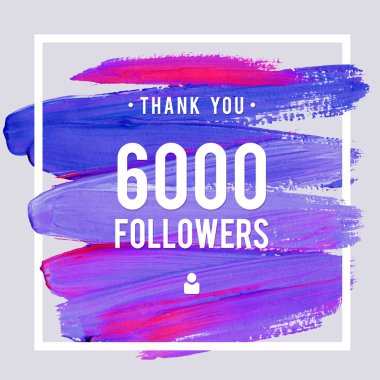 Vektör tasarım şablonu ağ arkadaşlar ve takipçileri için teşekkürler. Teşekkür 6 K takipçileri kartı. Sosyal ağlar için görüntü. Web kullanıcı çok sayıda aboneleri veya takipçileri kutluyor