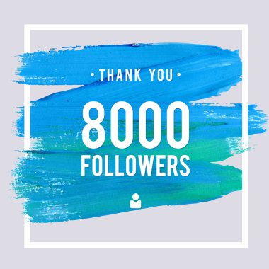 Vektör tasarım şablonu ağ arkadaşlar ve takipçileri için teşekkürler. Teşekkür 8 K takipçileri kartı. Sosyal ağlar için görüntü. Web kullanıcı çok sayıda aboneleri veya takipçileri kutluyor
