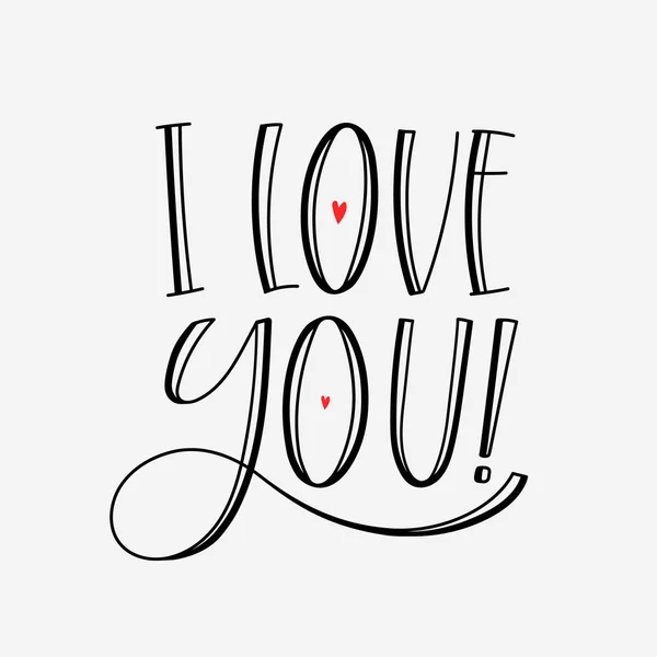 I Love you greeting Card — Stock Vector