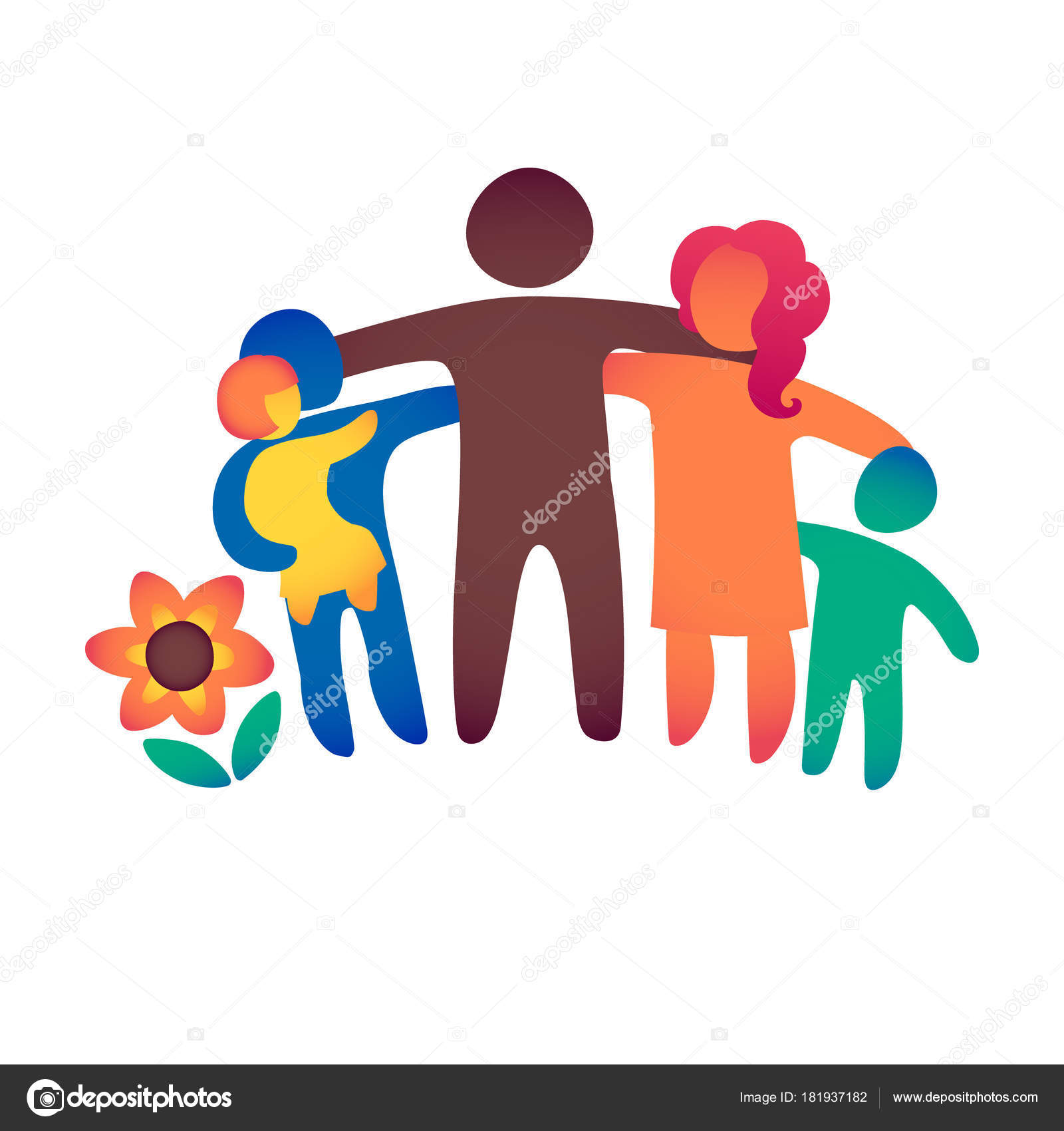 Happy Family Icon Multicolored In Simple Figures Three Children Dad And Mom Stand Together Can Be Used As Logotype Stock Photo Image By C Lara Cold 13 Happy Family Icon Multicolored In Simple Figures Three Children Dad And Mom Stand Together Can Be Used As Logotype Stock Photo Image By C Lara Cold 13