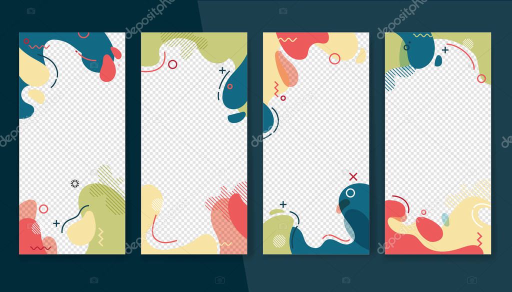 Trendy editable template for social networks stories, vector illustration. Thank You Followers. Design backgrounds for social media.