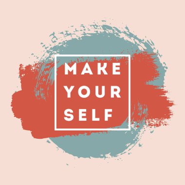 Motivasyon Posteri. Marka fırça darbeleri arka planlar, etiket ve pul tasarımları için boyalar. Boyalı etiket arkaplan yaması. Renk kombinasyonları katalog elementleri. Mürekkep lekeleri, lekeler, lekeler..