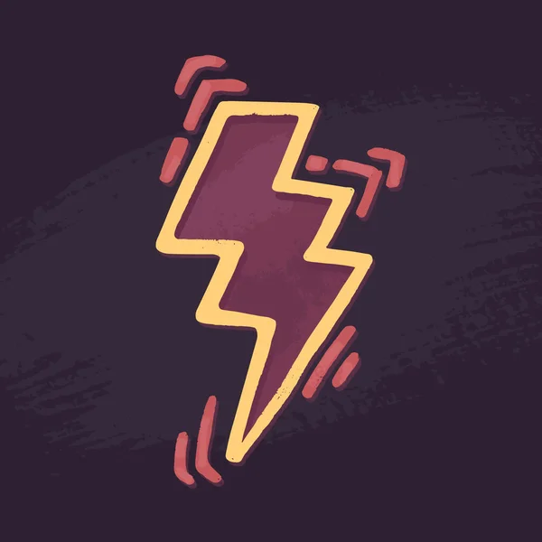 Lightning Vector Illustration Symbol Feminism Grunge Hand Drawn Illustration — Stock Vector