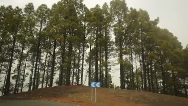 Водіння автомобіля на гірській дорозі — стокове відео