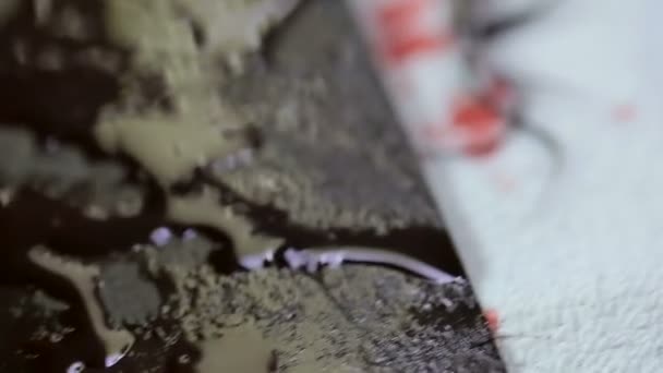 Des outils sanglants sur une serviette blanche tachée de sang 