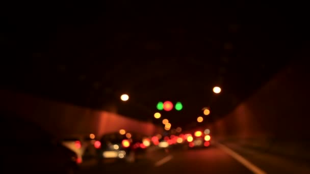 Tünelde trafik sıkışıklığı — Stok video