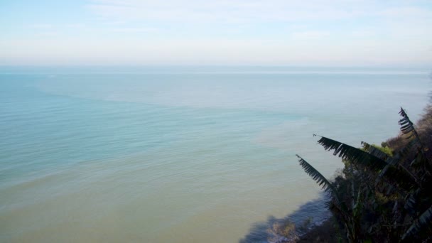 Paesaggio marino con una linea di costa — Video Stock