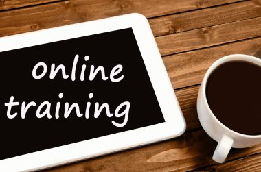 Çevrimiçi eğitim kelime tablet PC'de