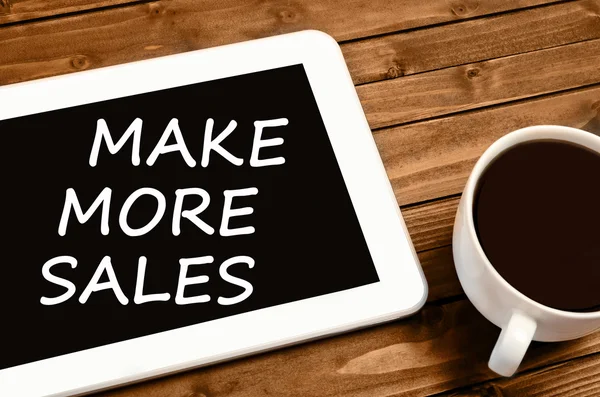 Make more sales words on tablet pc — Stock Photo, Image