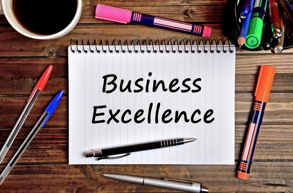Business Excellence ord på anteckningsboken — Stockfoto