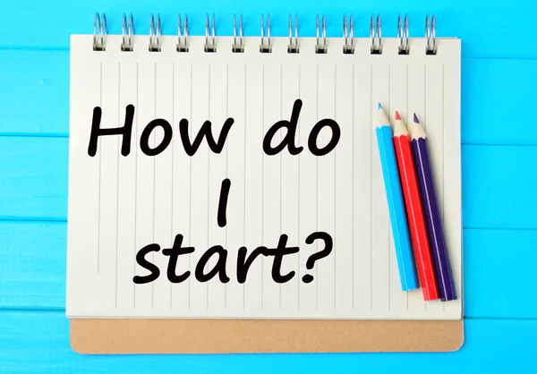 Pregunta ¿Cómo comienzo? —  Fotos de Stock