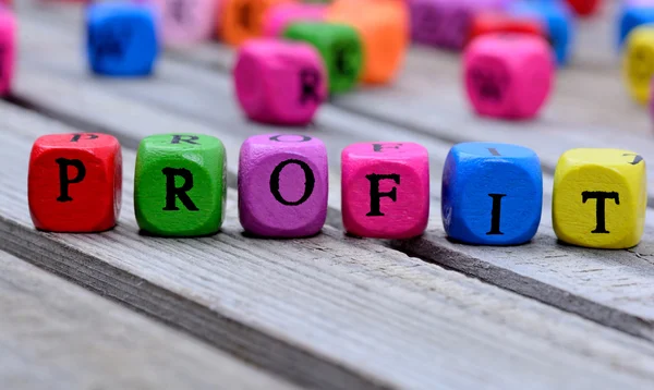 Profit word on table — Stock Photo, Image