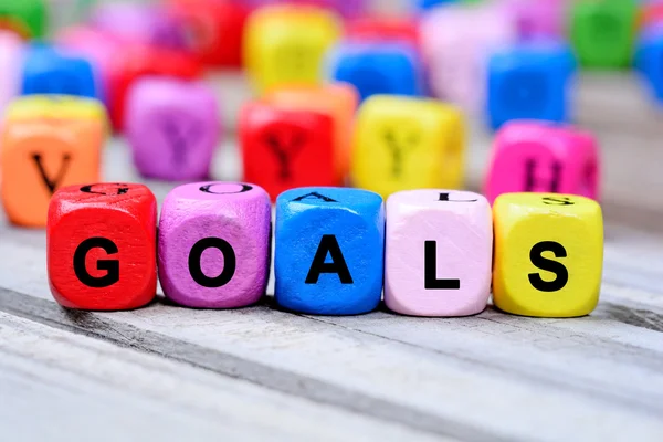 Goals word on table — Stock Photo, Image
