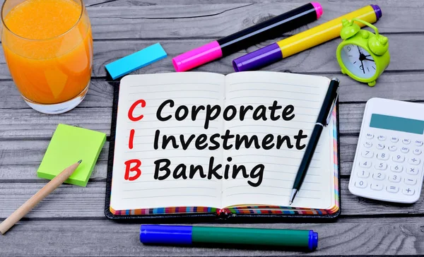 Слова Corporate Investment Banking — стоковое фото