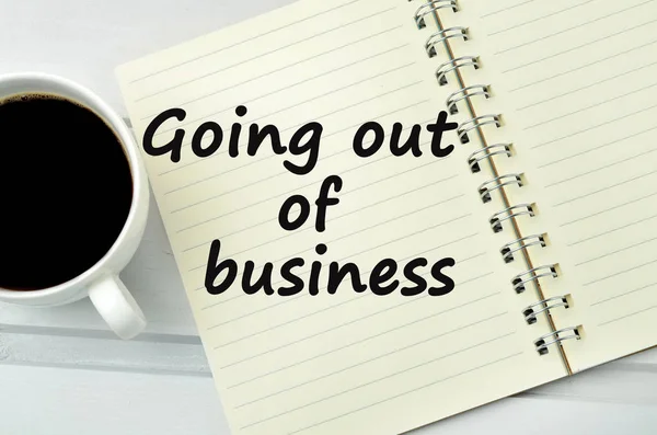Going out of business words — Stock Photo, Image