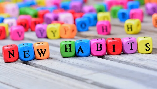 New Habits words on table — Stock Photo, Image