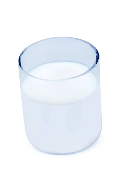 Glass with milk on white background — Stock Photo, Image