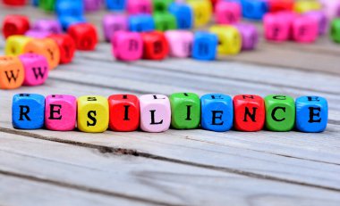 Resilience word on table clipart