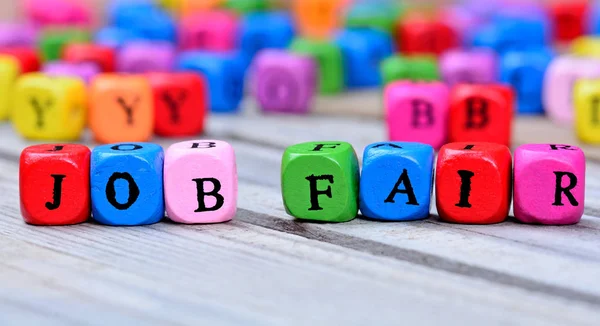 Job fair words on table — Stock Photo, Image