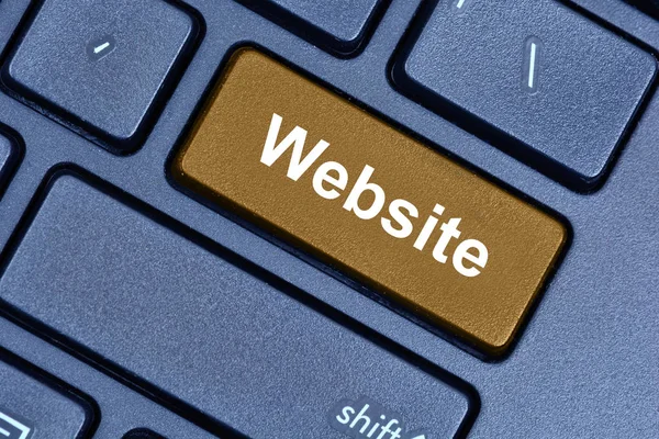 Website word op de toetsenbord knop — Stockfoto