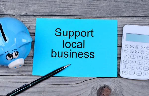 Support local business on paper — Stock Photo, Image