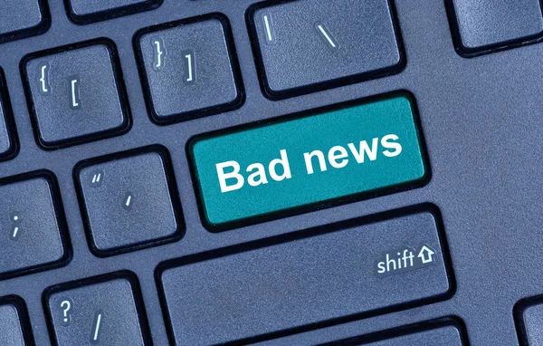 Bad news words on computer keyboard — Stock Photo, Image