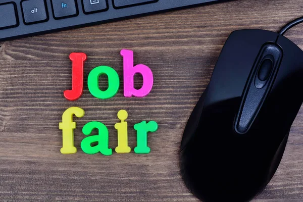 Job fair words on table — Stock Photo, Image