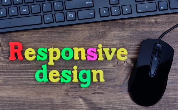 Responsive design words on table — Stock Photo, Image