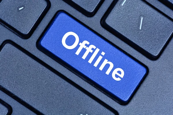 Offline-Wort auf der Computertastatur — Stockfoto