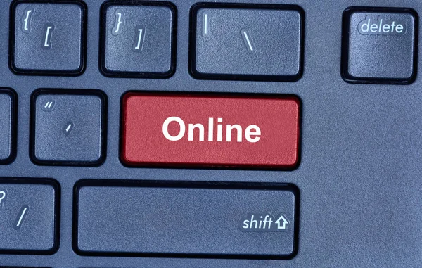 Online-Wort auf der Computertastatur — Stockfoto