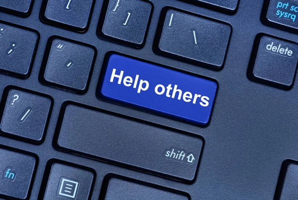 Help others words on computer keyboard button — Stock Photo, Image