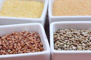 Farklı kabuğu çıkarılmış tane grup 