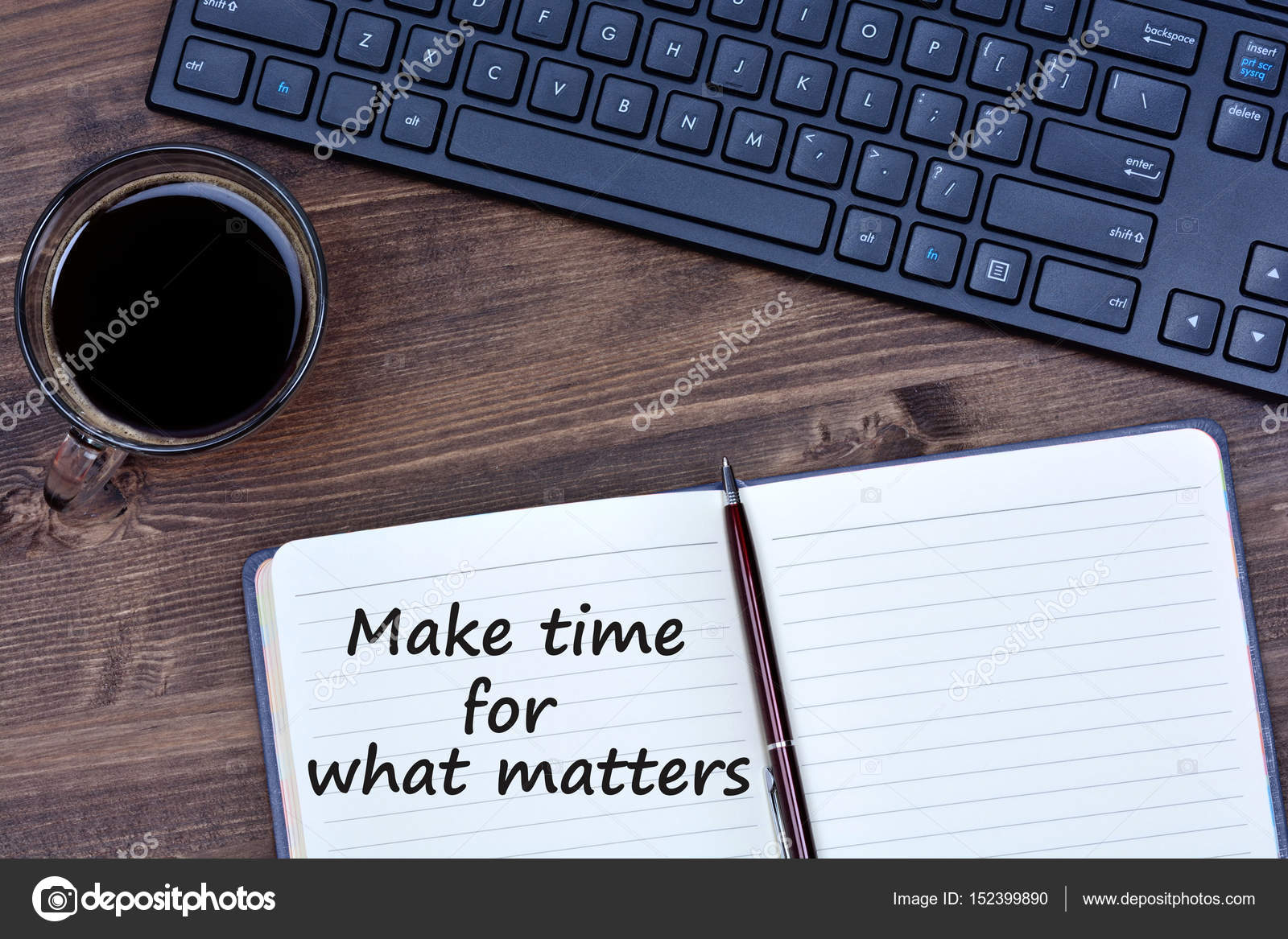 Inspirational quote. Make time for what matters — Stock Photo © deeaf