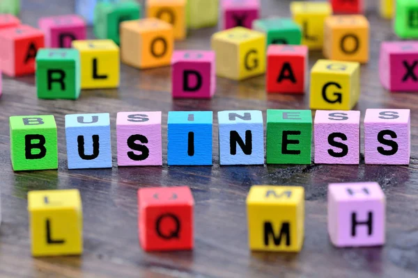 Business word på bord — Stockfoto