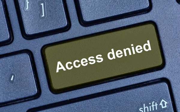 Accesso negato parole sulla tastiera del computer — Foto Stock