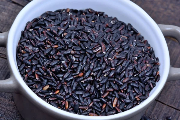 Rice in a pot on table — Stock Photo, Image