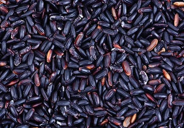 Achtergrond van zwarte rijst — Gratis stockfoto