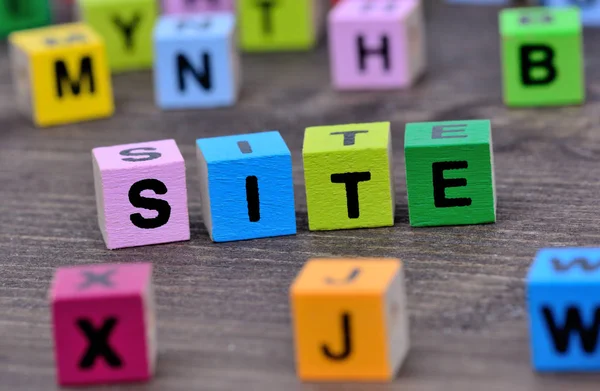 Site word on table — Stock Photo, Image