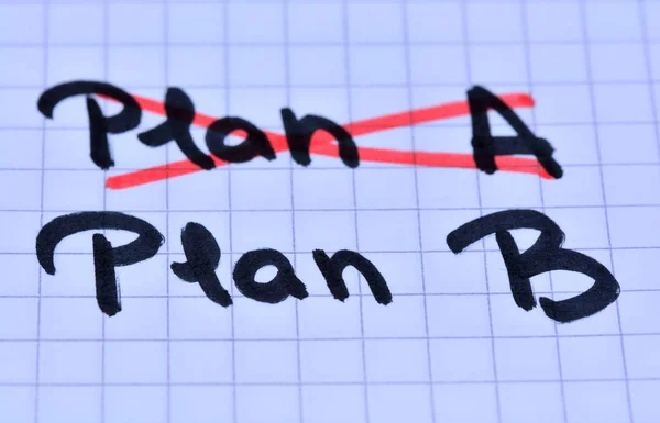 PLan A plan B on notebook — Stock Photo, Image