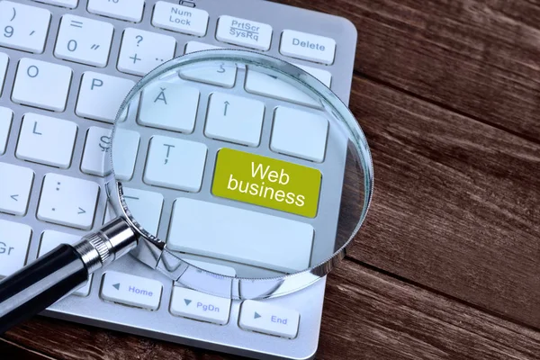 The words Web business on keyboard button — Stock Photo, Image