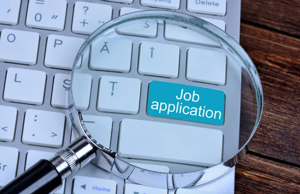 Job application on keyboard button — Stock Photo, Image